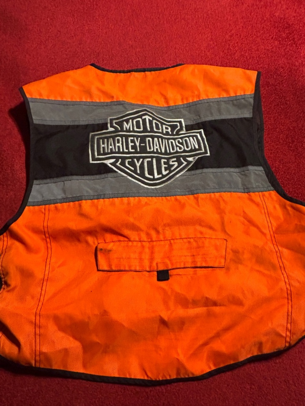 Harley-Davidson Riding High Vest Orange and Black High-Visibility . XL-3XL